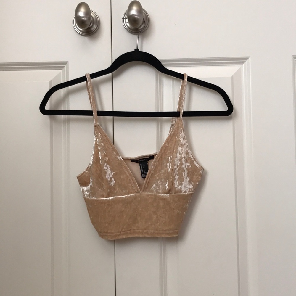 Forever 21 Crushed Velvet Crop Top